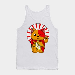 Japanese Cat Katsuni Orange Tank Top